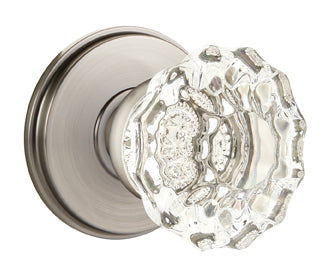 Emtek Astoria Crystal Knob with Waterford Rosette Pewter
