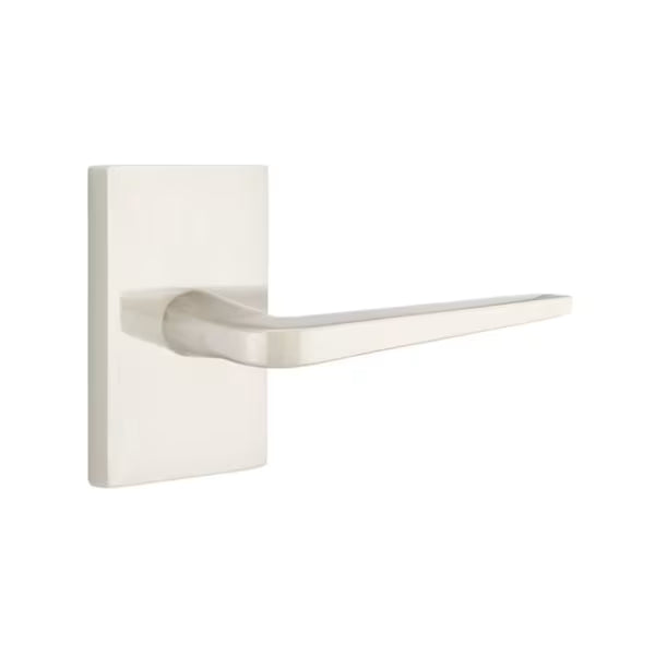 Emtek Athena Interior Mortise Lever with Modern Rectangular Rosette