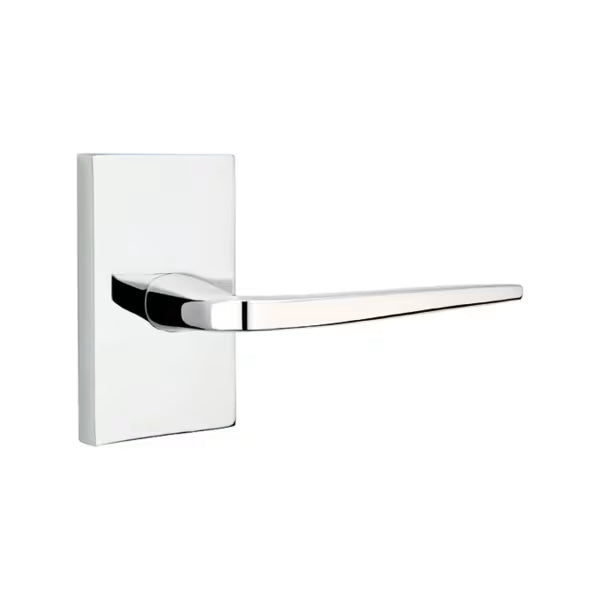 Emtek Athena Interior Mortise Lever with Modern Rectangular Rosette