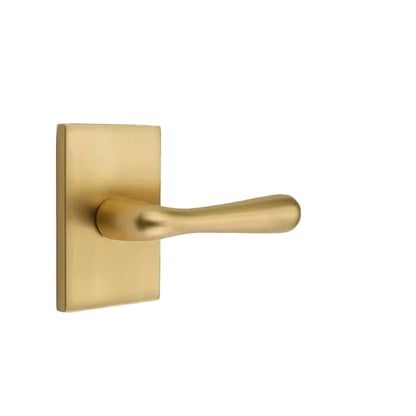 Emtek Basel Lever Handle with Modern Rectangular Rosette