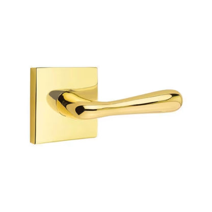Emtek Basel Lever Handle with Square Rosette