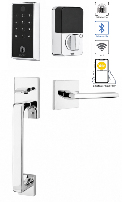 Emtek Empowered 2 Touch Screen Entry Set with Baden Grip