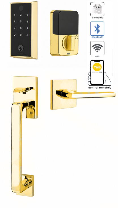 Emtek Empowered 2 Touch Screen Entry Set with Baden Grip