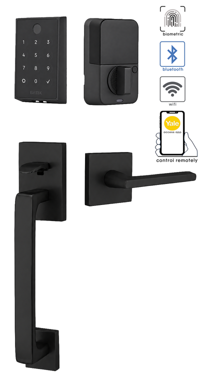 Emtek Empowered 2 Touch Screen Entry Set with Baden Grip