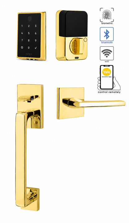 Emtek Empowered 2 Touch Screen Entry Set with Baden Grip