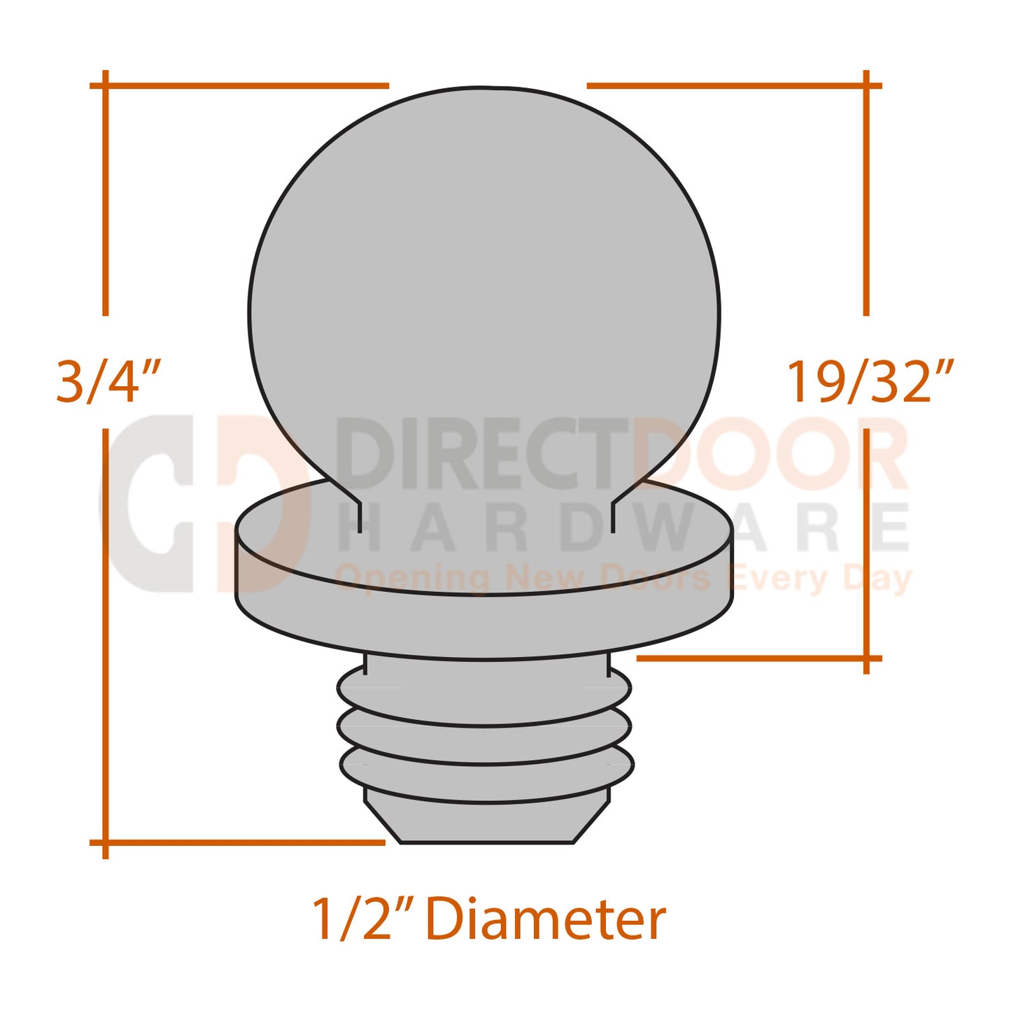 Measurements for Emtek Ball Tip Sets