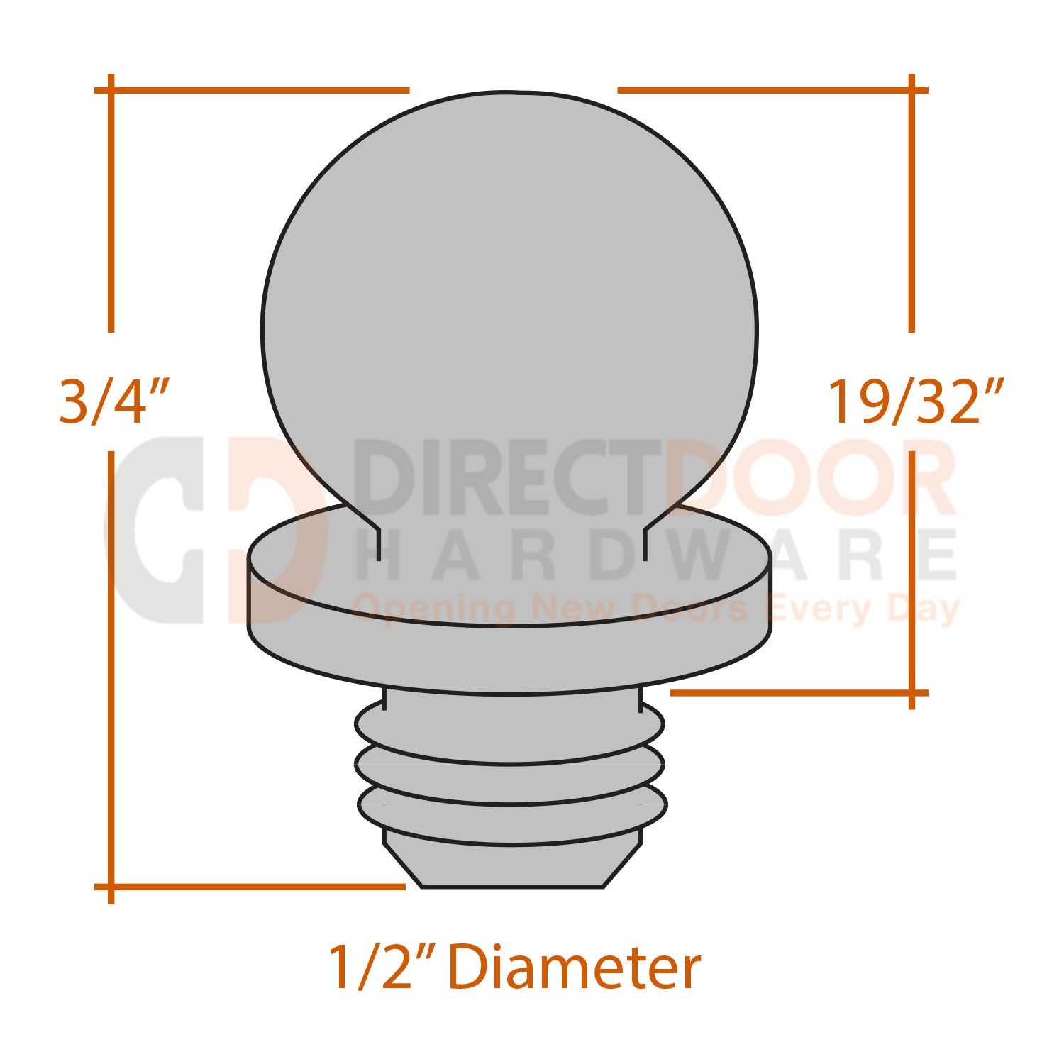 Measurements for Emtek Ball Tip Sets