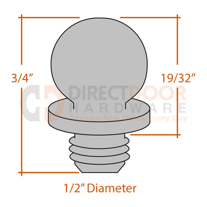 Measurements for Emtek Ball Tip Sets