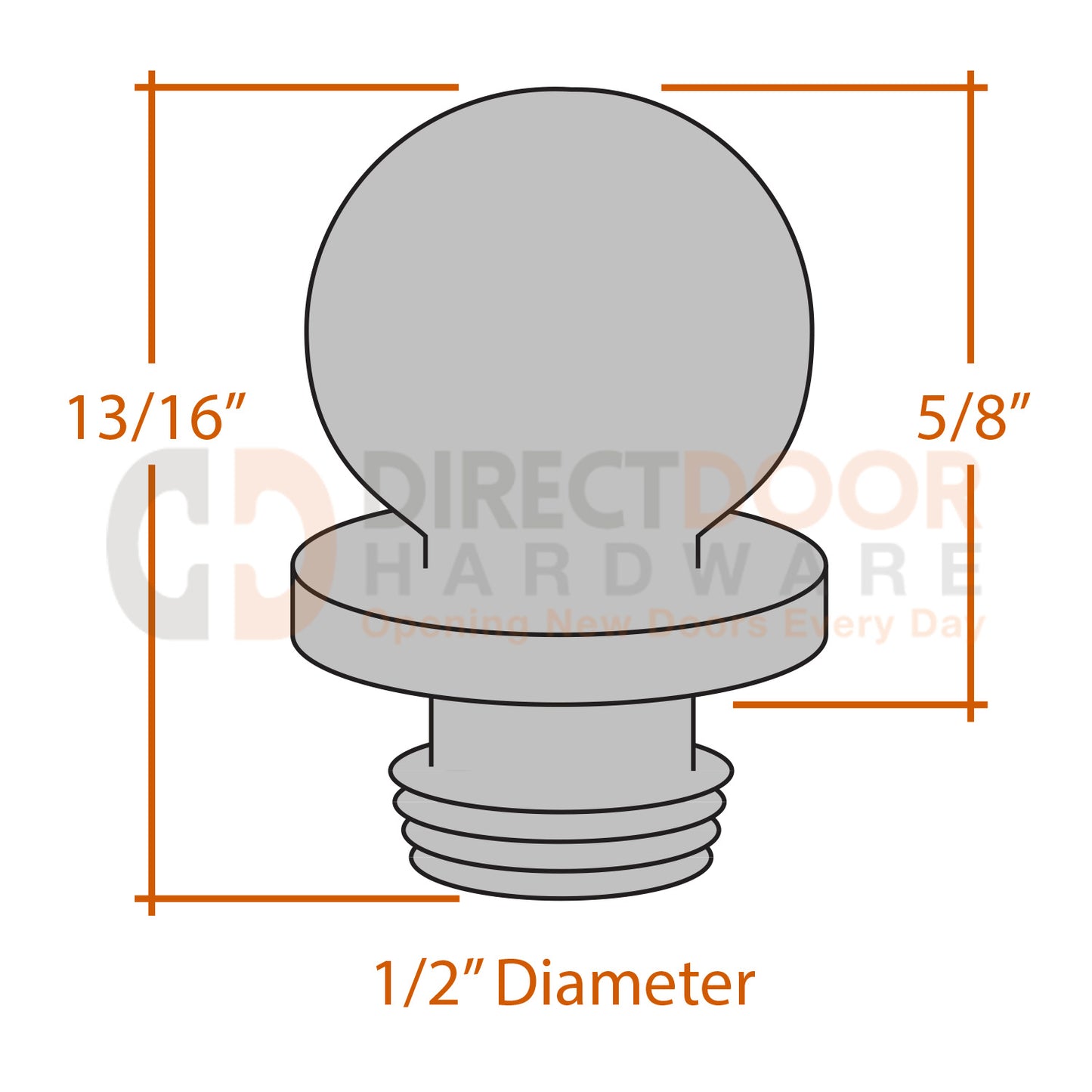 Measurements for Emtek Ball Tip Sets