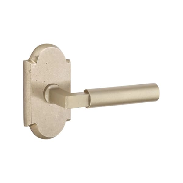 Emtek Sandcast Bronze Bryce Lever Handle with Style 1 Rosette