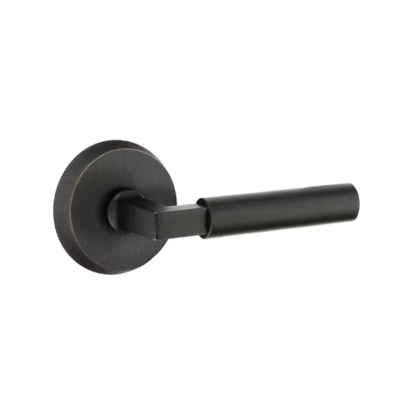 Emtek Sandcast Bronze Bryce Lever Handle with Style 2 Rosette