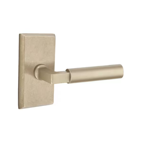 Emtek Sandcast Bronze Bryce Lever Handle with Style 3 Rosette