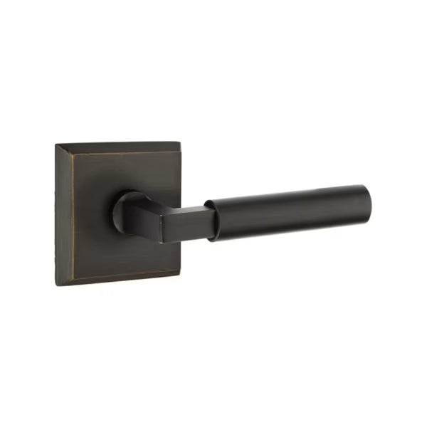 Emtek Sandcast Bronze Bryce Lever Handle with Style 6 Rosette