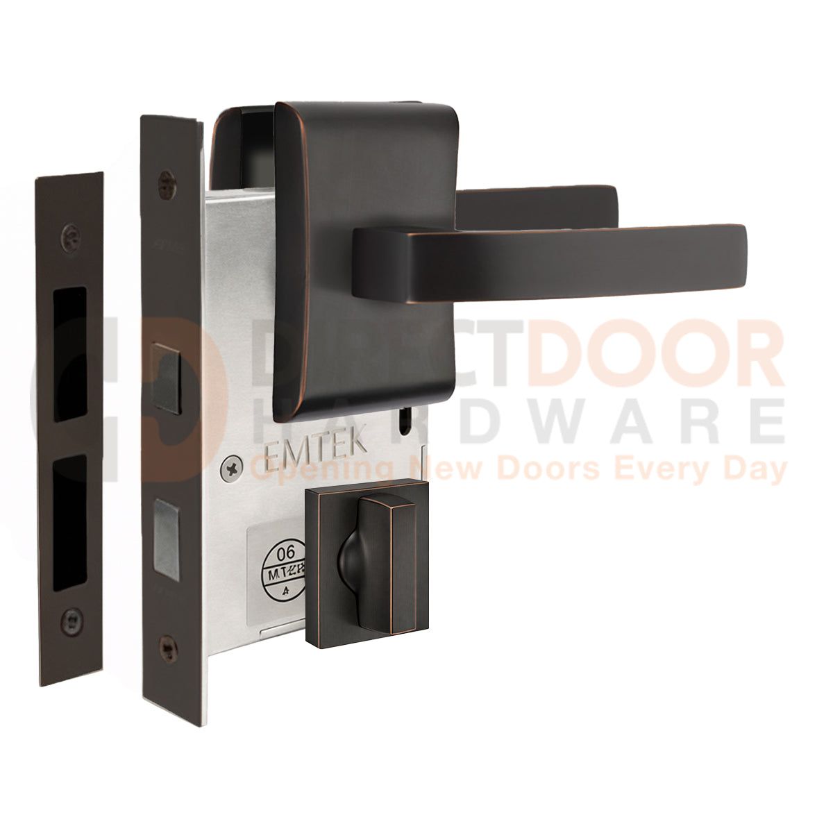 Emtek Breslin Interior Mortise Lever with Neos Rosette