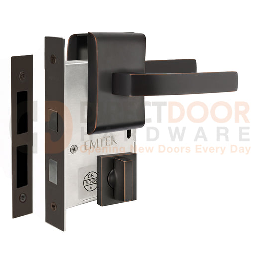 Emtek Breslin Interior Mortise Lever with Neos Rosette
