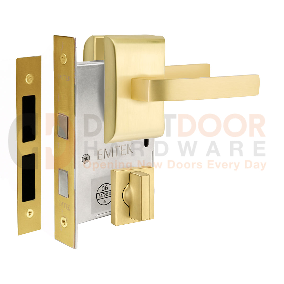 Emtek Breslin Interior Mortise Lever with Neos Rosette