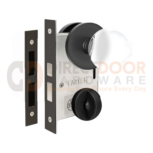 Emtek Bristol Interior Mortise Knob with Disk Rosette
