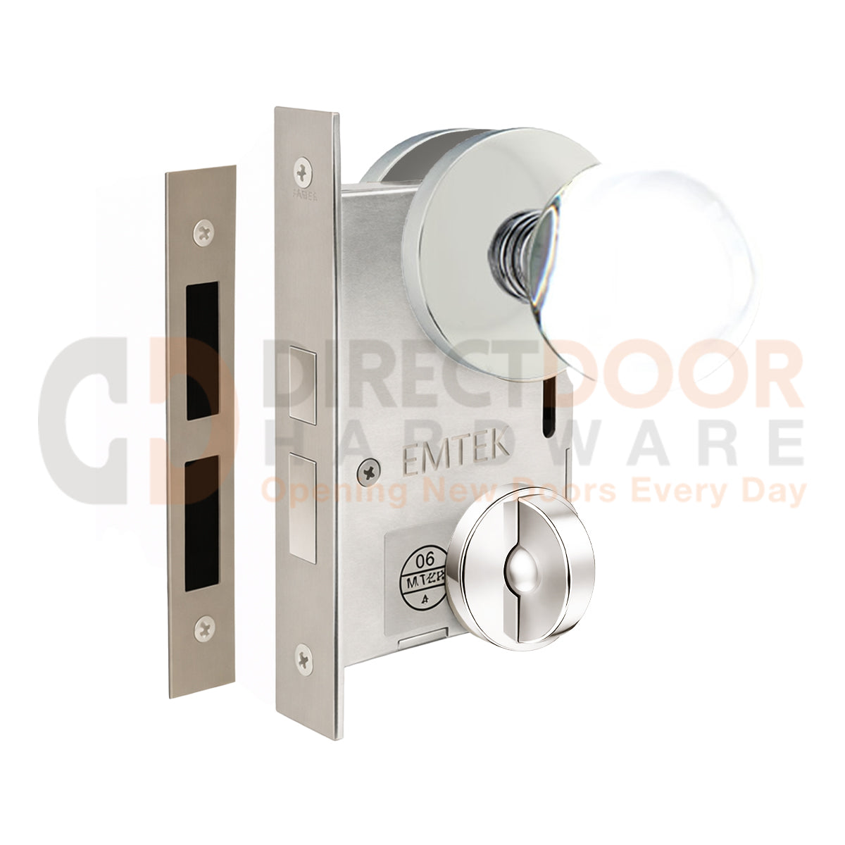 Emtek Bristol Interior Mortise Knob with Disk Rosette