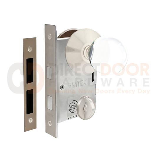 Emtek Bristol Interior Mortise Knob with Modern Rosette