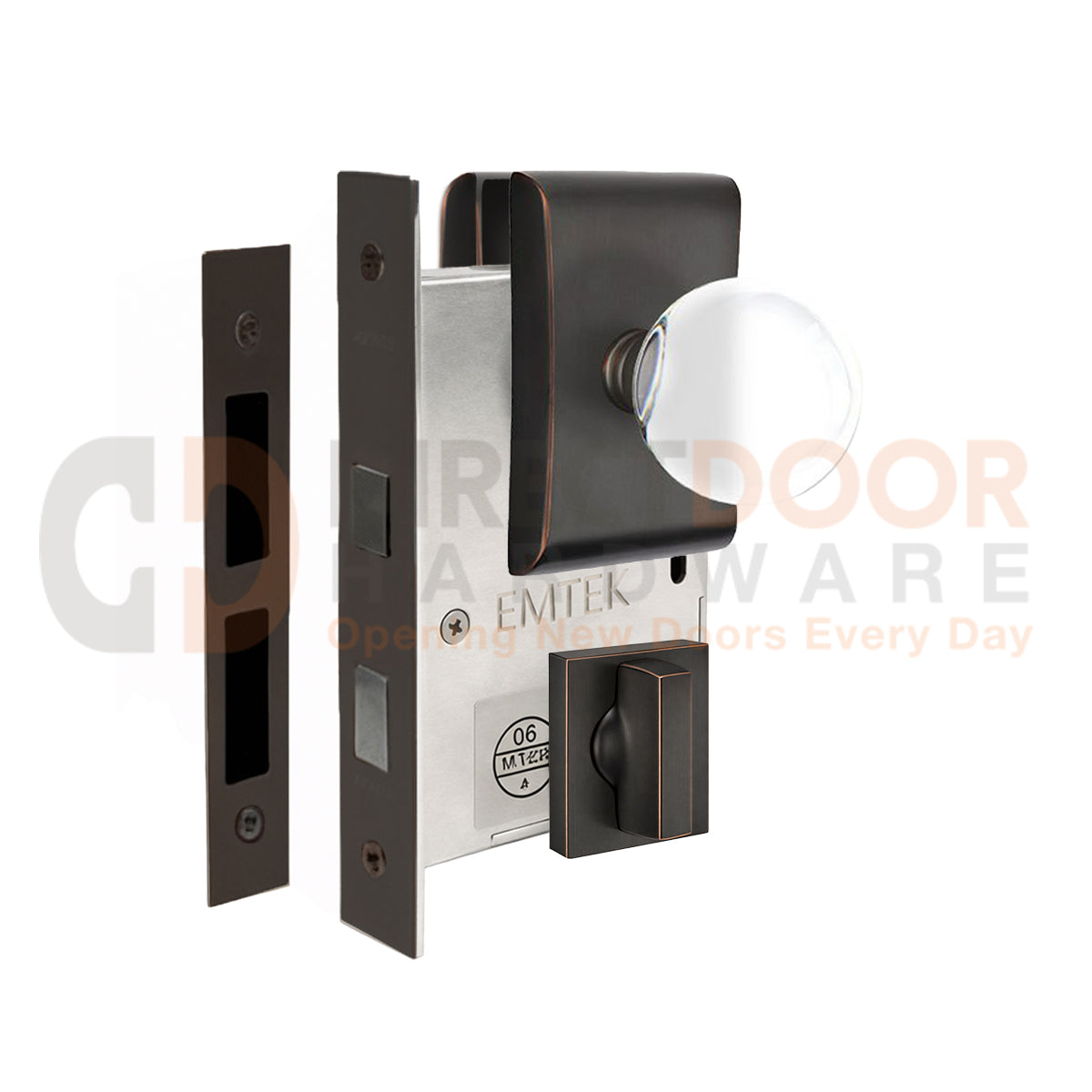 Emtek Bristol Interior Mortise Knob with Neos Rosette