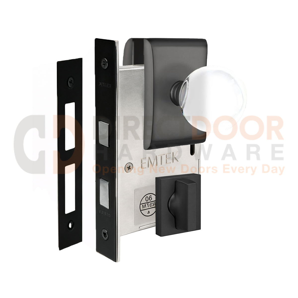 Emtek Bristol Interior Mortise Knob with Neos Rosette