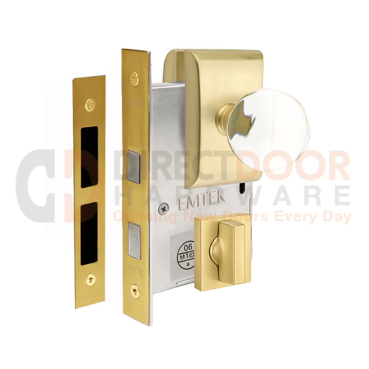 Emtek Bristol Interior Mortise Knob with Neos Rosette