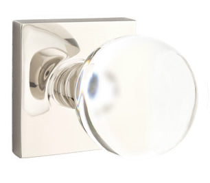 Emtek Bristol Interior Mortise Knob with Square Rosette