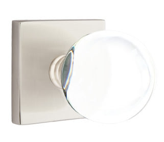 Emtek Bristol Interior Mortise Knob with Square Rosette