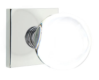 Emtek Bristol Interior Mortise Knob with Square Rosette