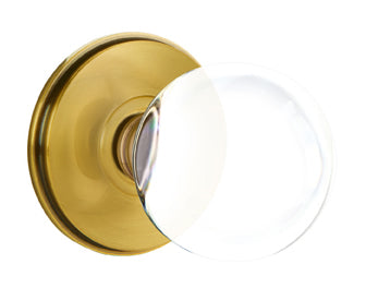 Emtek Bristol Clear Crystal Knob with Watford Rosette