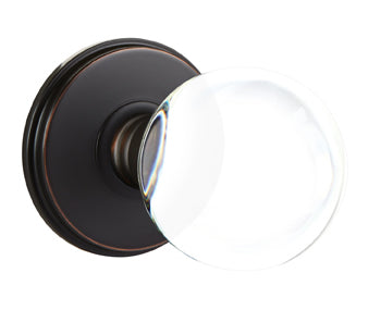Emtek Bristol Crystal Knob with Watford Rosette Oil Rubbed Bronze