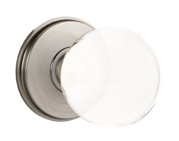Emtek Bristol Crystal Knob with Watford Rosette Pewter
