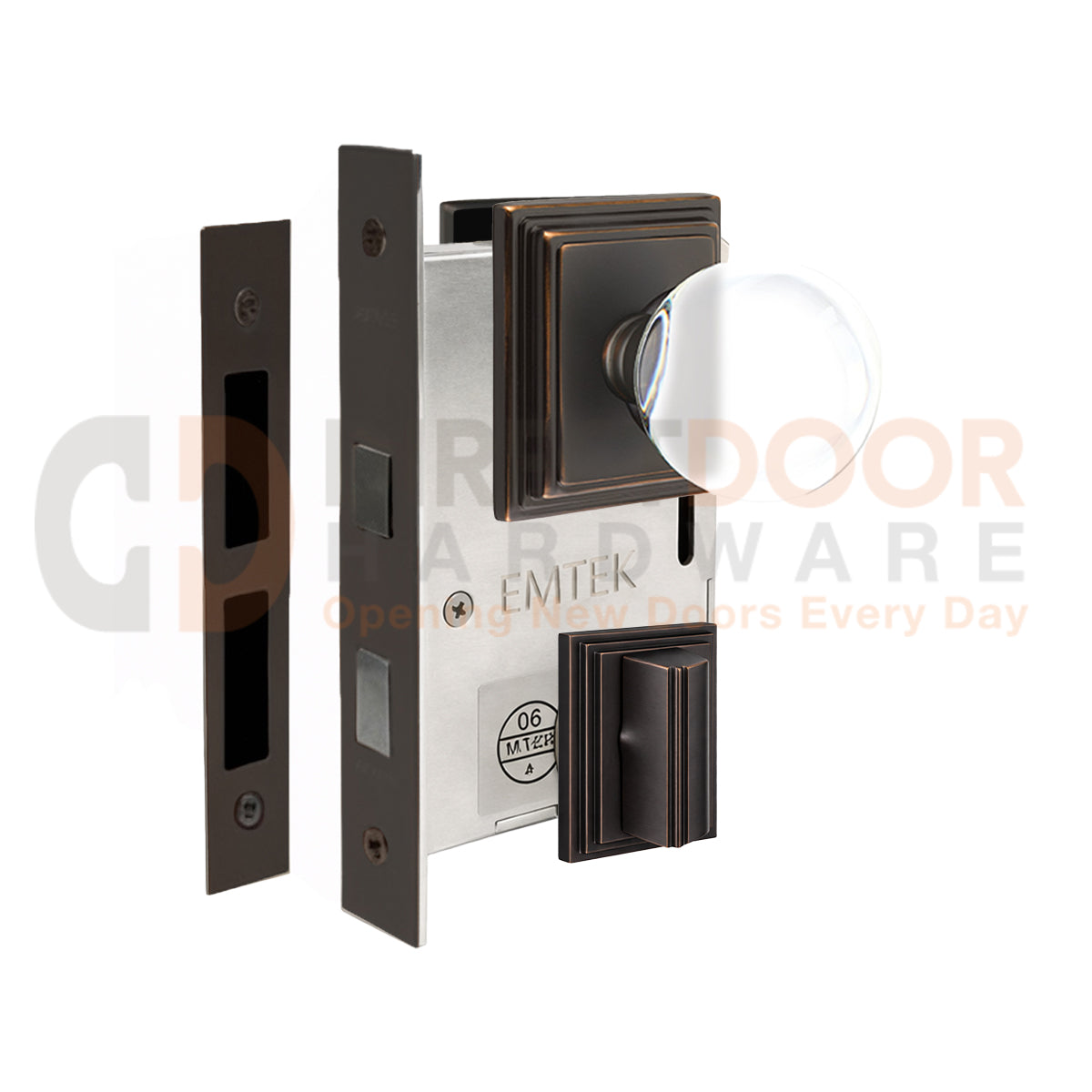 Emtek Bristol Interior Mortise Knob with Wilshire Rosette