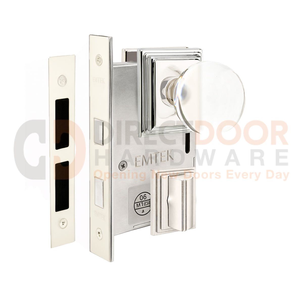 Emtek Bristol Interior Mortise Knob with Wilshire Rosette