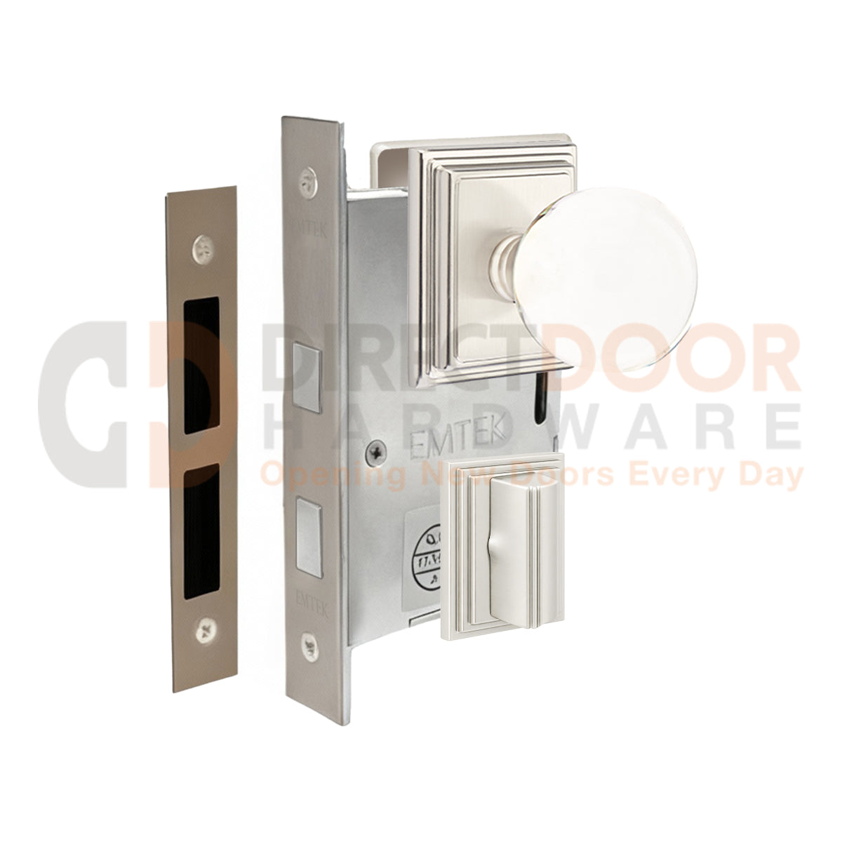 Emtek Bristol Interior Mortise Knob with Wilshire Rosette