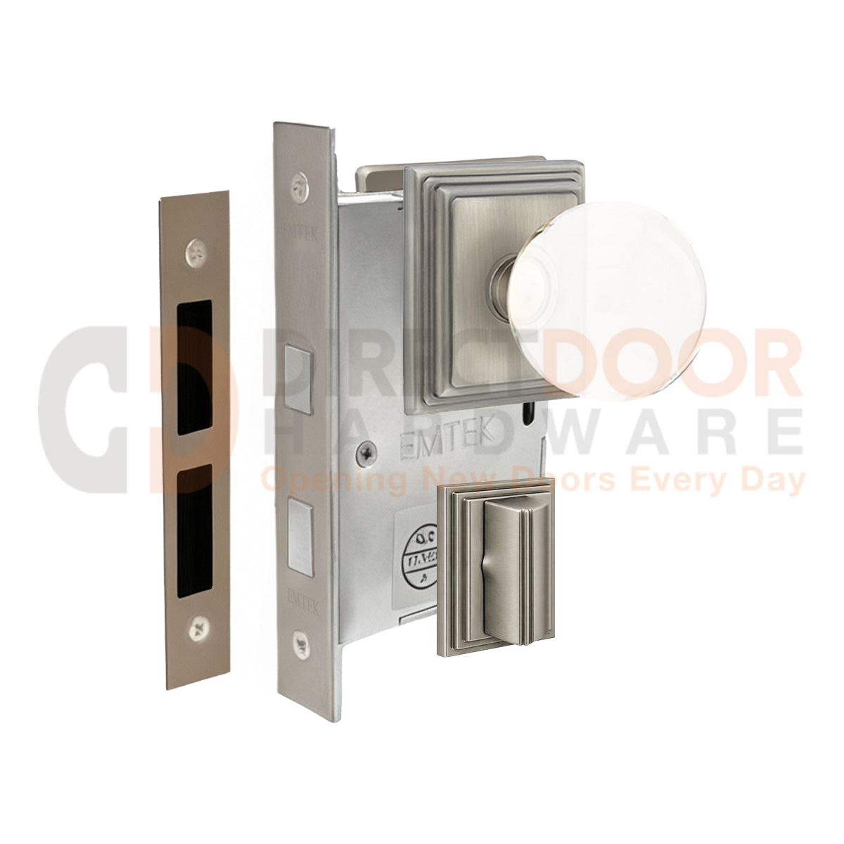 Emtek Bristol Interior Mortise Knob with Wilshire Rosette