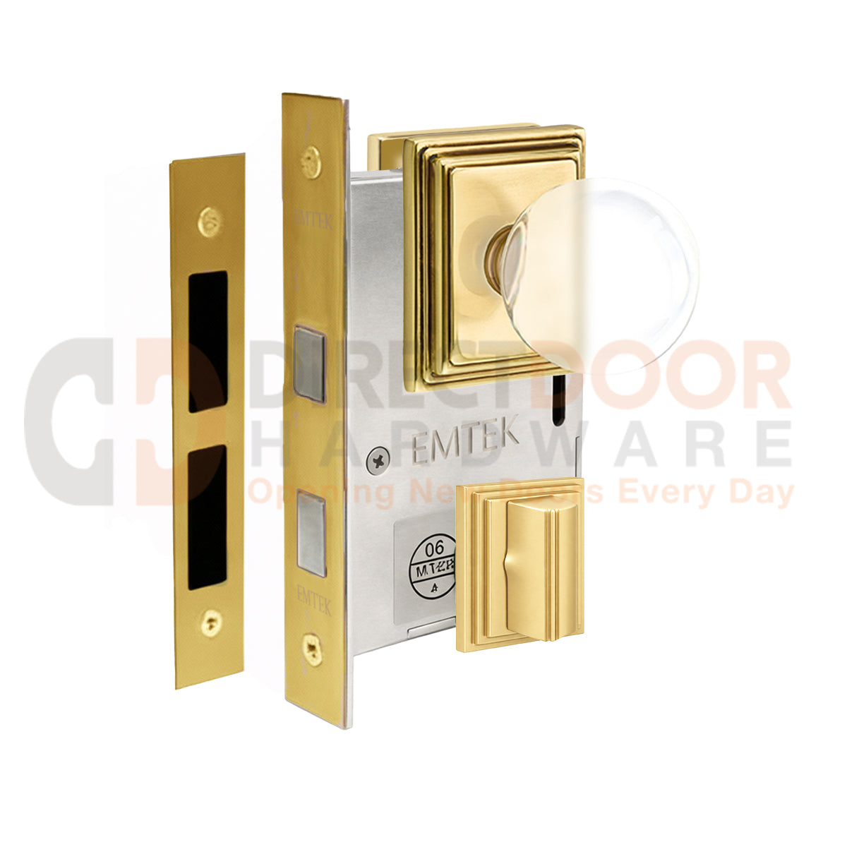 Emtek Bristol Interior Mortise Knob with Wilshire Rosette