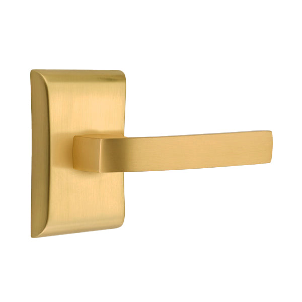 Emtek Breslin Lever Handle with Modern Neos Rosette