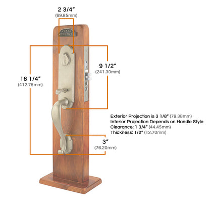 Emtek Cheyenne Mortise Entrance Handleset