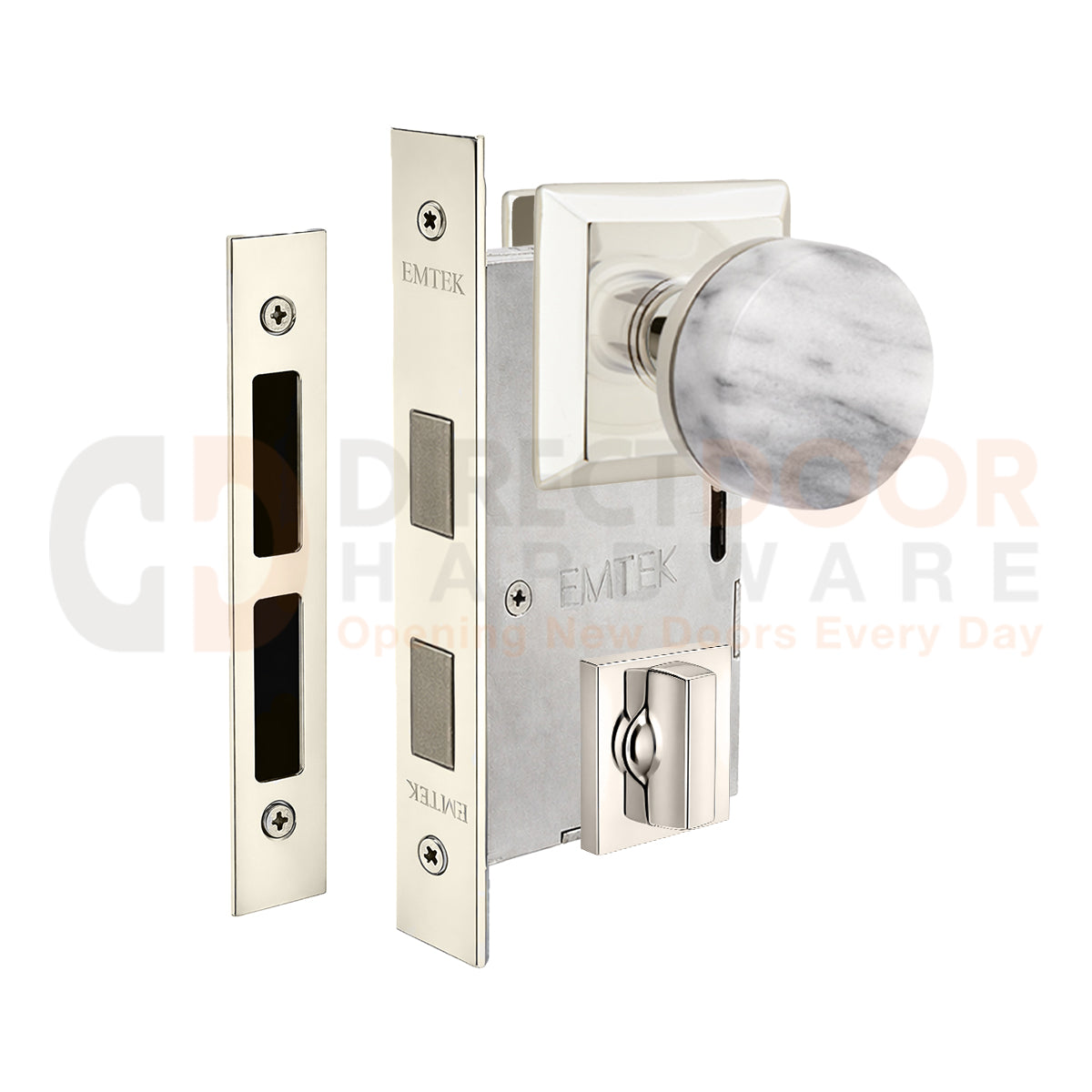 Emtek Conical Marble Interior Mortise Knob with Quincy Rosette