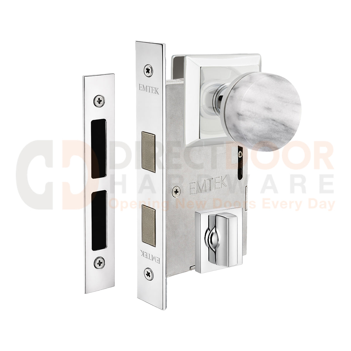 Emtek Conical Marble Interior Mortise Knob with Quincy Rosette