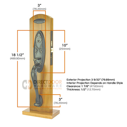 Emtek Da Vinci Mortise Entrance Handleset