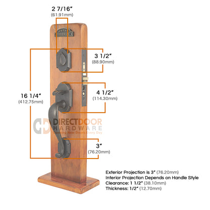 Emtek Denver Mortise Entrance Handleset