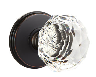 Emtek Diamond Crystal Knob with Watford Rosette