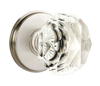 Emtek Diamond Crystal Knob with Watford Rosette