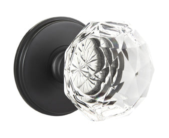 Emtek Diamond Crystal Knob with Watford Rosette