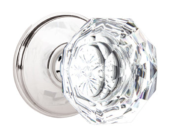 Emtek Diamond Crystal Knob with Watford Rosette
