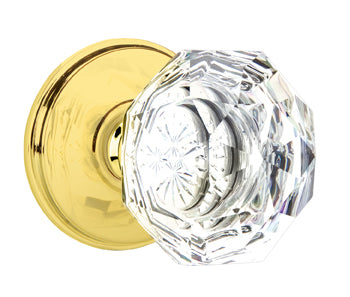 Emtek Diamond Crystal Knob with Watford Rosette