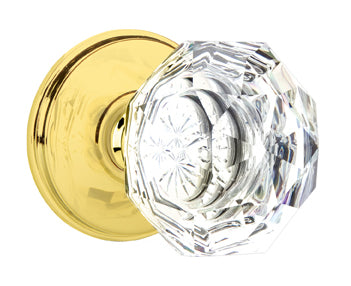 Emtek Diamond Crystal Knob with Watford Rosette