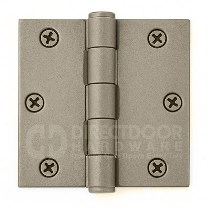 Emtek 3.5 Inch Residential Duty Door Hinges with Square Corners -Steel  (pair)